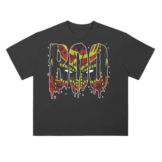 "BOO" Heavyweight Drop Shoulder Cotton T-Shirt