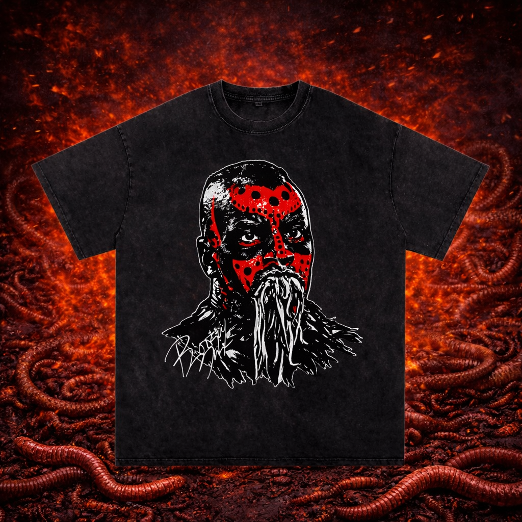 Boogeyman "Lunchtime" Snow Washed Oversized Cotton T-Shirt